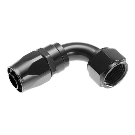 Red Horse Performance -12 90 DEGREE FEMALE ALUMINUM HOSE END - BLACK 1090-12-2